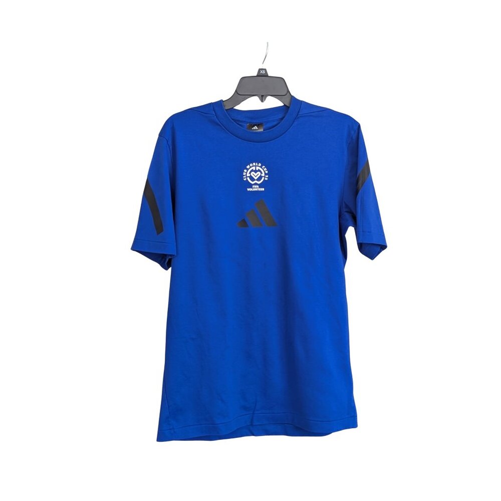 Adidas FIFA Club World Cup 25 Volunteer T-Shirt Royal Blue Size M EUC - Picture 2 of 5